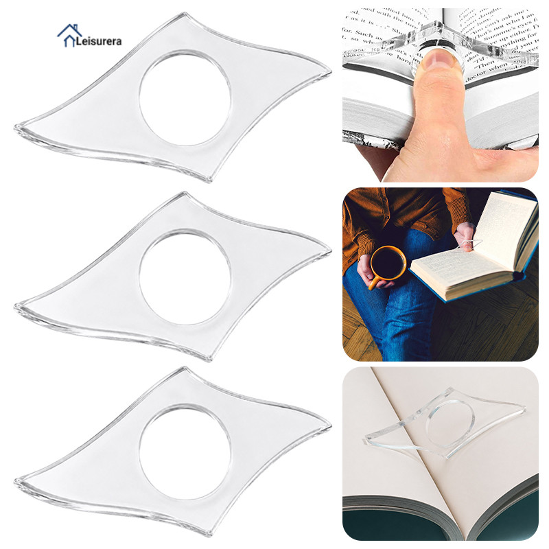 Book Page Holder /Pembuka Buku Akrilik /Penyangga Halaman Buku Akrilik/Penahan Buku Jempol  leisurer