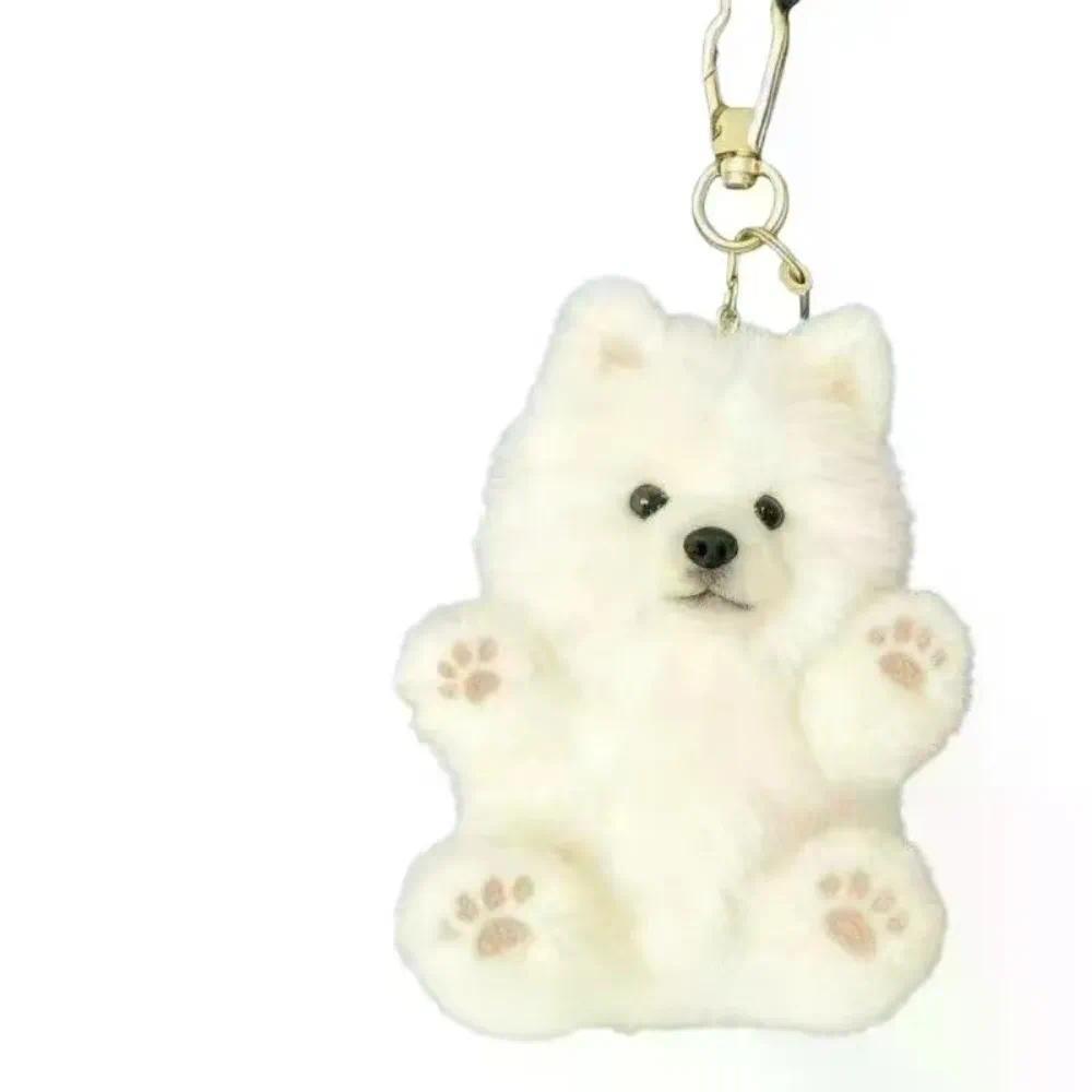 PP Cotton Samoyed Plush Pent Lifelike Stuffed Animal Samoyed Plush Ornaments 10cm Kawaii Samoyed Plu