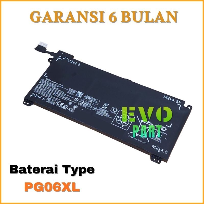 Baterai HP Omen 15-dh1020TX 15-dh0180TX 15-dh0105TX 15-dh0000NK PG06XL -NEW