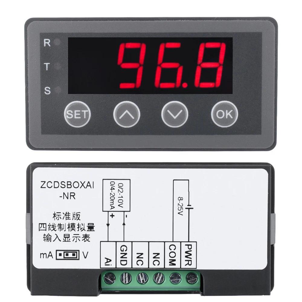 LED Digital Display Meter 0-10V 0-20mA 2-10V 4-20mA Analog Input Display Table Digital Display Head 