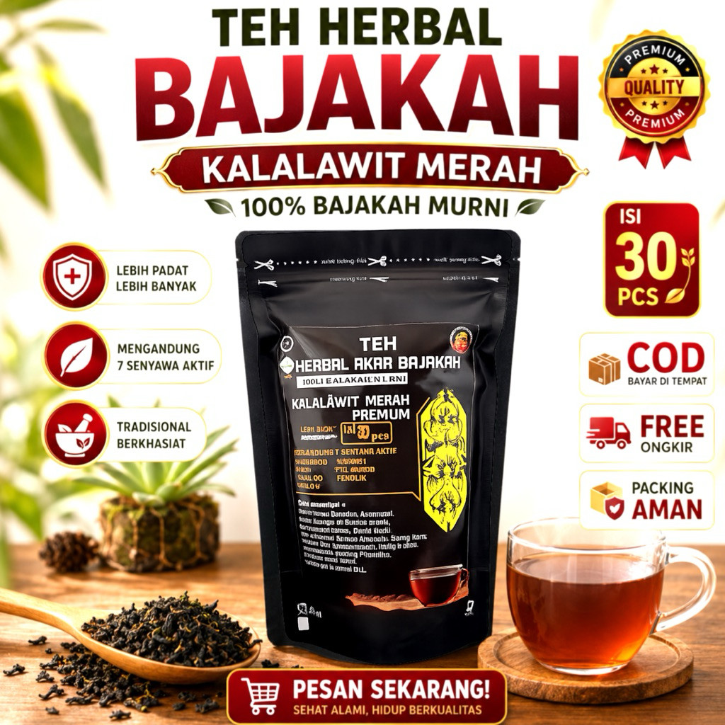 TEH BAJAKAH ASLI TEH HERBAL AKAR BAJAKAH KALALAWIT MERAH TEH BAJAKAH KALALAWIT MERAH ASLI KALIMANTAN