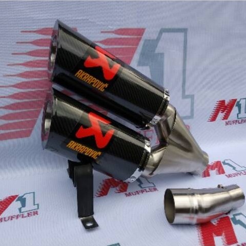 Knalpot Racing Ninja 250 R Fi RR Mono Z250 Z250SL R25 MT25 Slip On Akrapovic Double Muffler
