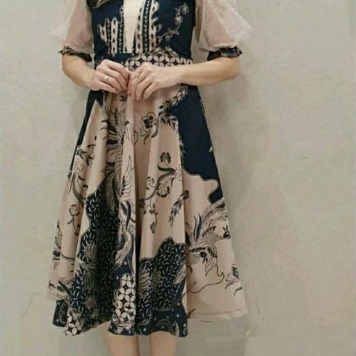 Murah Gaun Batik Navya Premium - Gaun Wanita Batik Modern