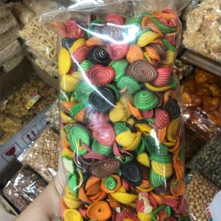 KUPING GAJAH MINI PELANGI CEMILAN SNAK RINGAN