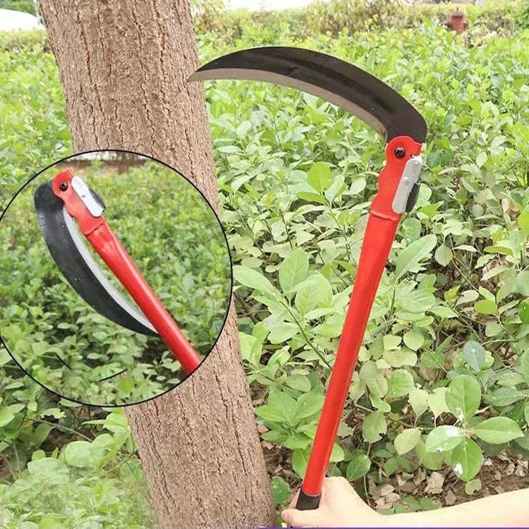 Arit Rumput Lipat Kebun Tanaman Sabit Pemangkas Rumput Gagang Besi 9 Inch