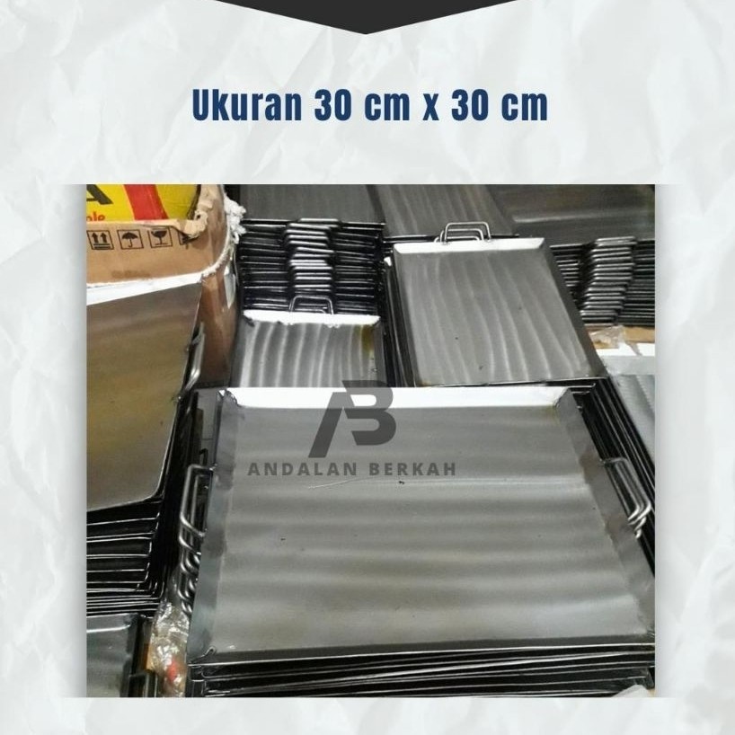 Wajan Stainless Steel Serbaguna untuk Roti Bakar, Kebab, Burger, dan Pancake, Buatan Tegal