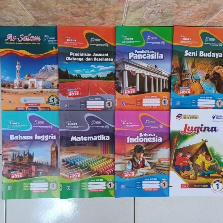 Buku LKS Sang Juara, As-Salam, dan Lugina Kelas 1 SD/MI Semester 1 Ganjil Kurikulum Merdeka (Mata Pe