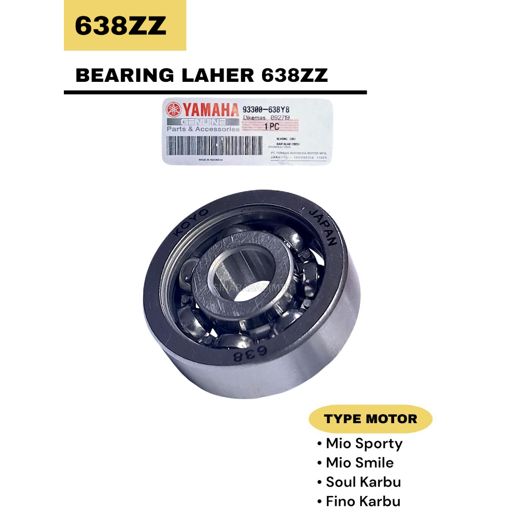 Bearing CVT Mio 638 Bearing Laher Bak CVT Mio