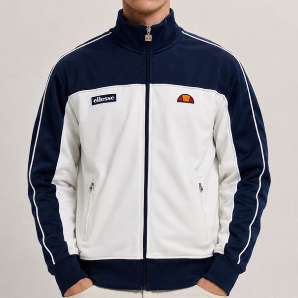 Ellesse Libros Tracktop Jacket In Navy / White