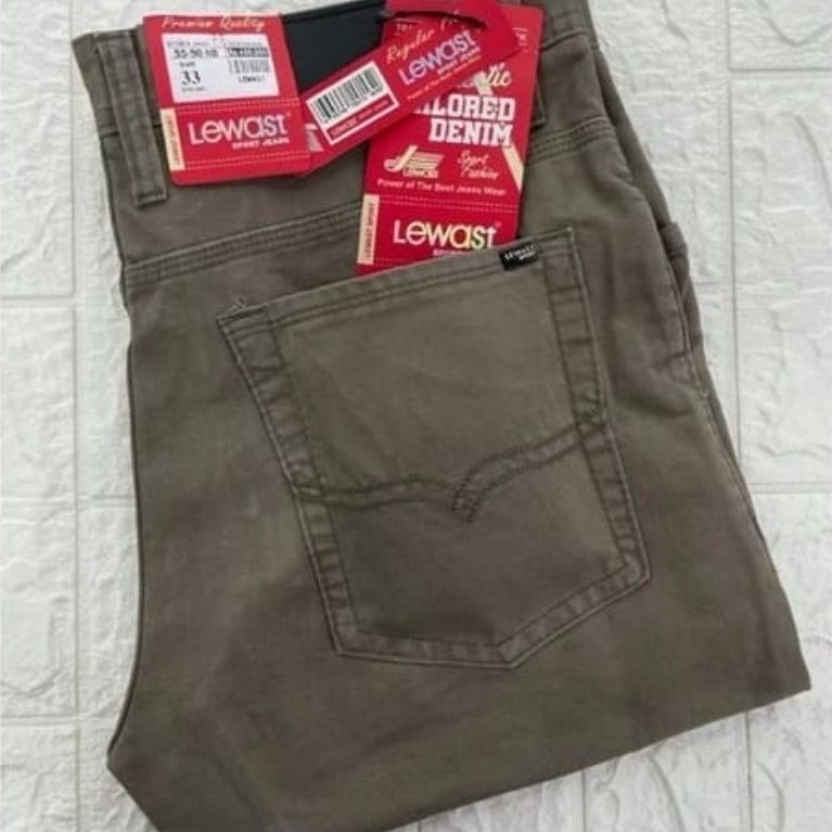 celana katun panjang jumbo pria 40-44 lewast premium