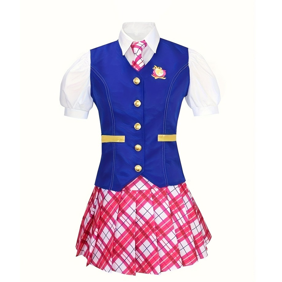 Hot Movie Vest; Shirt, Skirt, Three-Piece Suit Halloween Cosplay Costume; Academy Uniform; Dresy