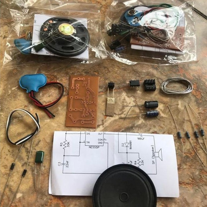elektronika kit rangkaian bel dua nada no solder