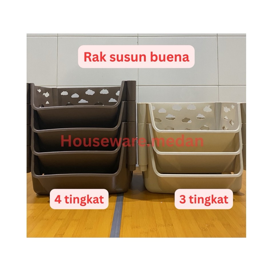 RAK BUENA SUSUN 3 / SUSUN 4 | RAK PLASTIK SERBAGUNA