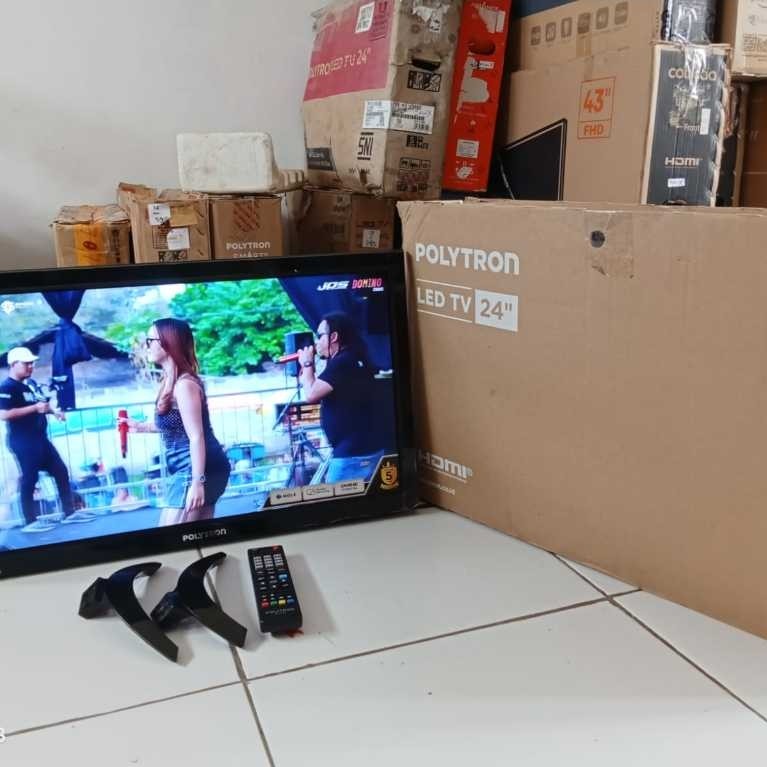 TV LED POLYTRON DIGITAL 24 INC SIAP PAKAI TANPA STB KONDISI BEKAS MASIH SEGEL (UR)