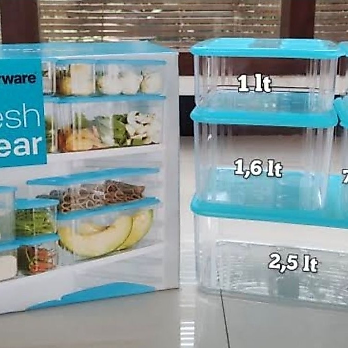 compact fresh clear Tupperware dapat semua