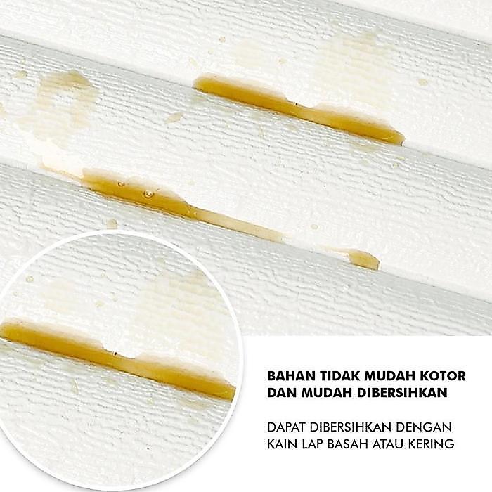 MOI Wallpaper Dinding 3D Timbul Garis Kayu 70x70cm Sticker Tembok Foam Menahan Benturan A53
