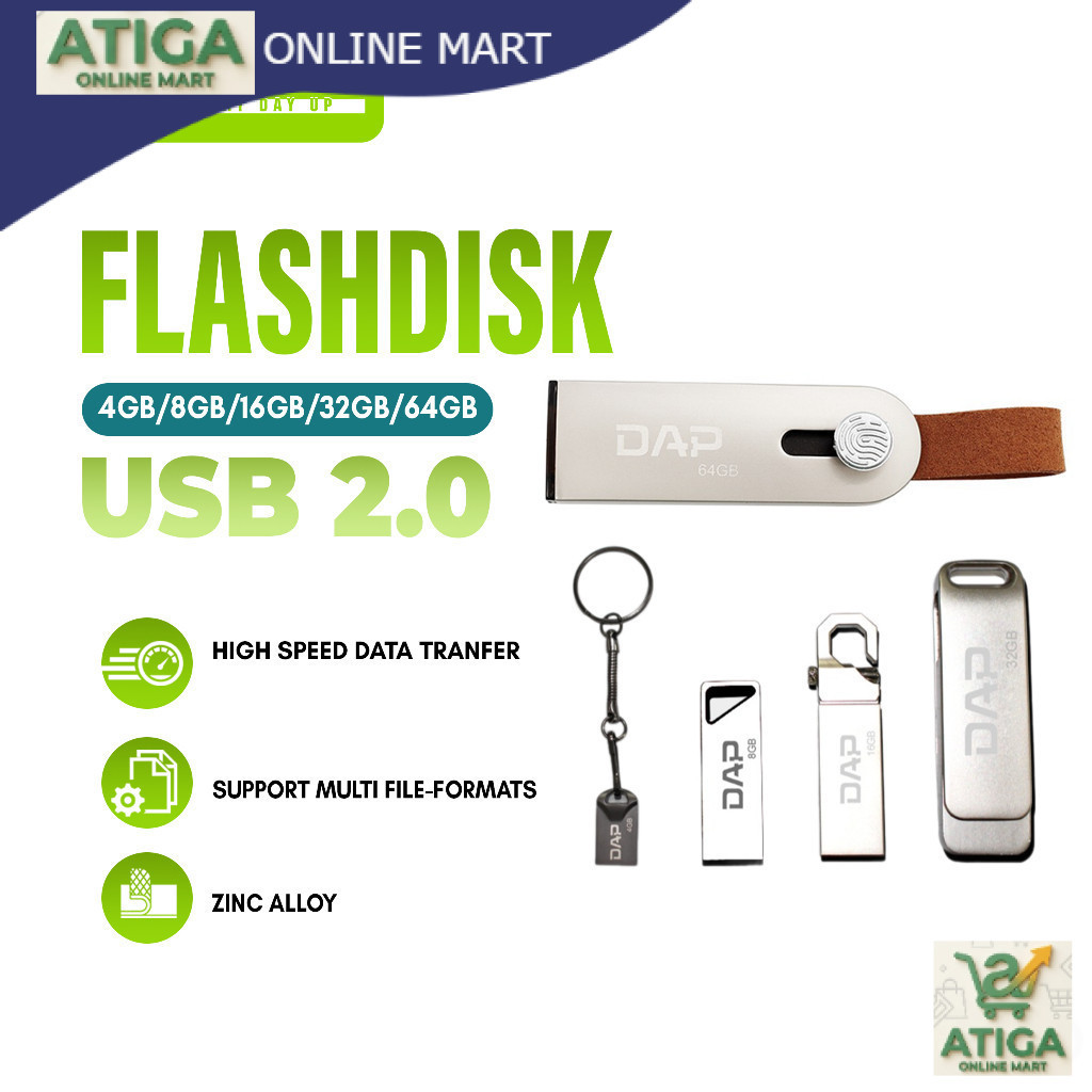 (ATG) DAP Flashdisk 4GB/8GB/16GB/32GB/64GB Transmission USB2.0 High Speed Data Tranfer - Garansi 1 T