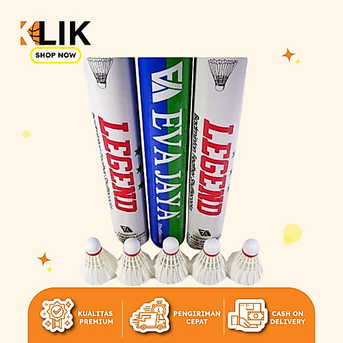 Fit|| KOK BULUTANGKIS - SHUTTLECOCK BADMINTOON  EVA JAYA LEGEND BULU TEBAL