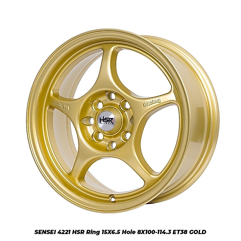 VELG MOBIL R15 HSR SENSEI 4221 HSR R15X6,5 H8X100-114,3 ET38 GOLD 4 PCS VELG
