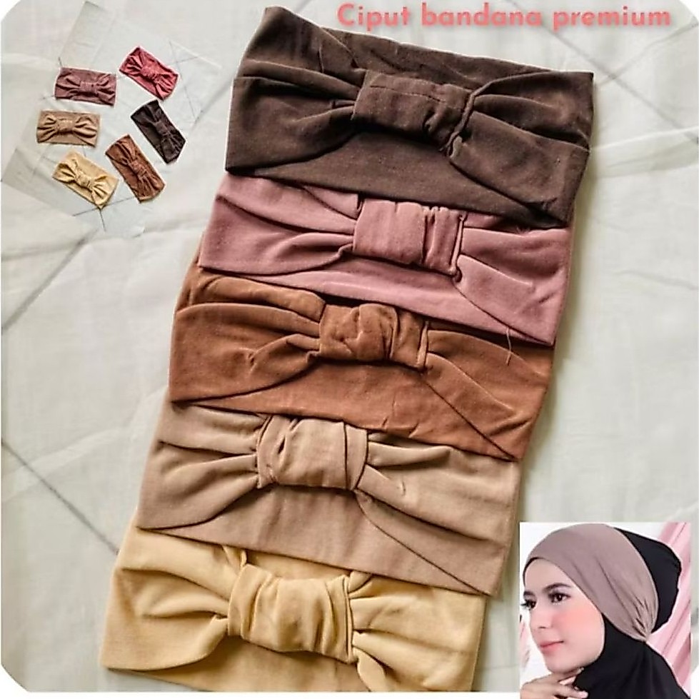 ciput bandana premium-ciput bando kaos karet belakang
