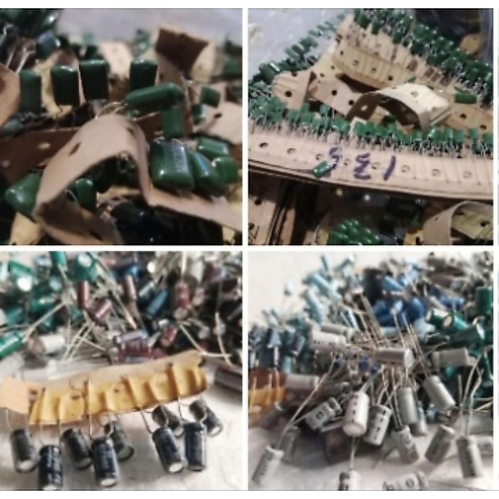 varian per 1kilo : kapasitor milar hijau & elko kapasitor elektrolit