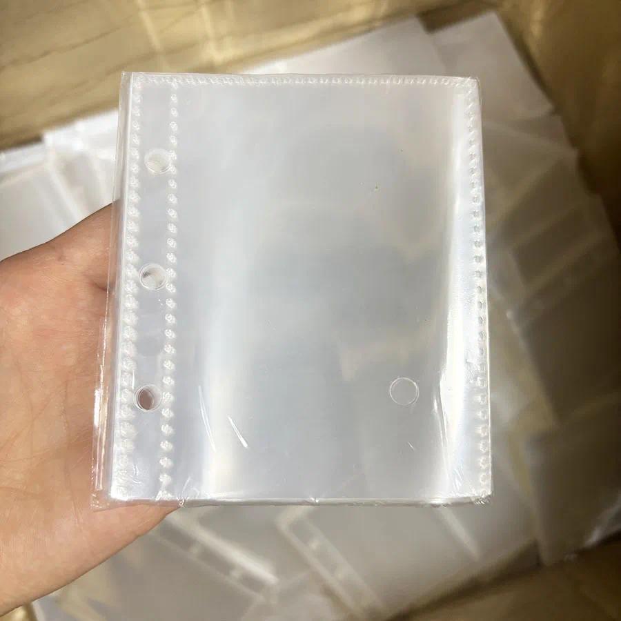 A8 3Holes Loose Leaf Ledger Cover Transparency PVC Notebook Loose leaf Shell Three Fold Mini Noteboo