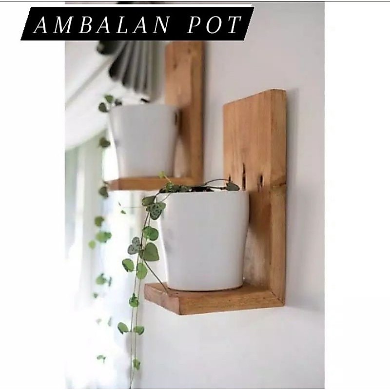 Ambalan Pot Tatakan Pot Kayu Tatakan Kayu