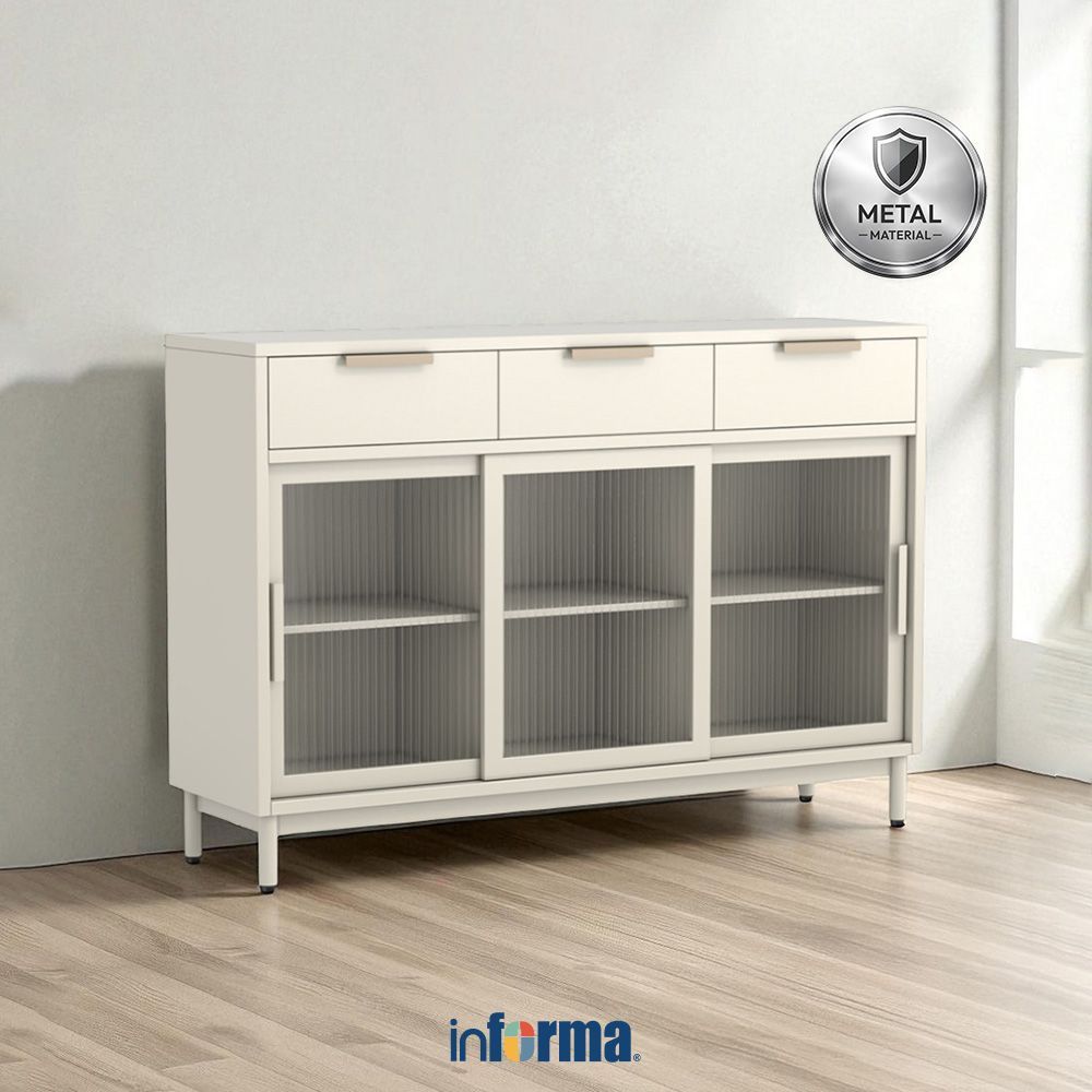 Informa Jerald Kabinet Dapur 148X40X101.5 cm - Krem Lemari Kabinet Dapur Serbaguna Kitchen Storage T