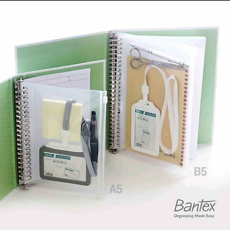 Zipper Binder A5 20 Ring B5 26 Ring Kantong Pouch Pocket Binder A5 B5