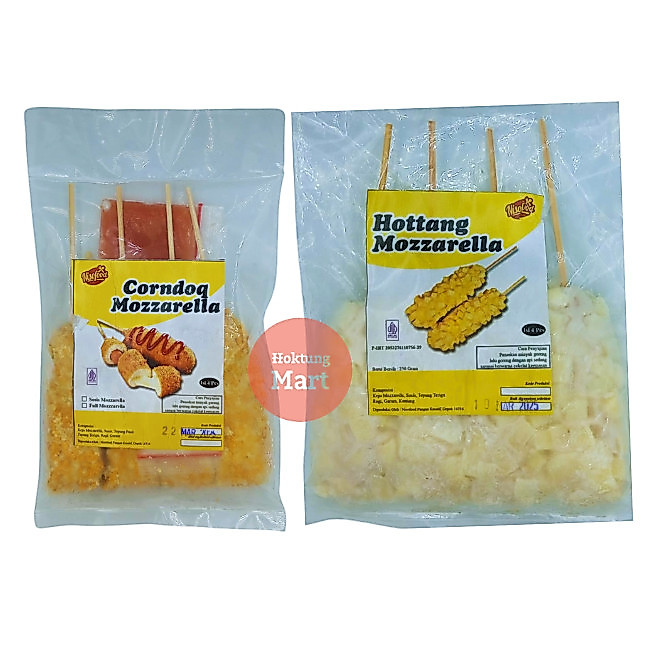 Hottang /Sosis Corn Dog Mozzarella isi 4 Hotdog Kentang Cemilan Frozen Hotang Moza