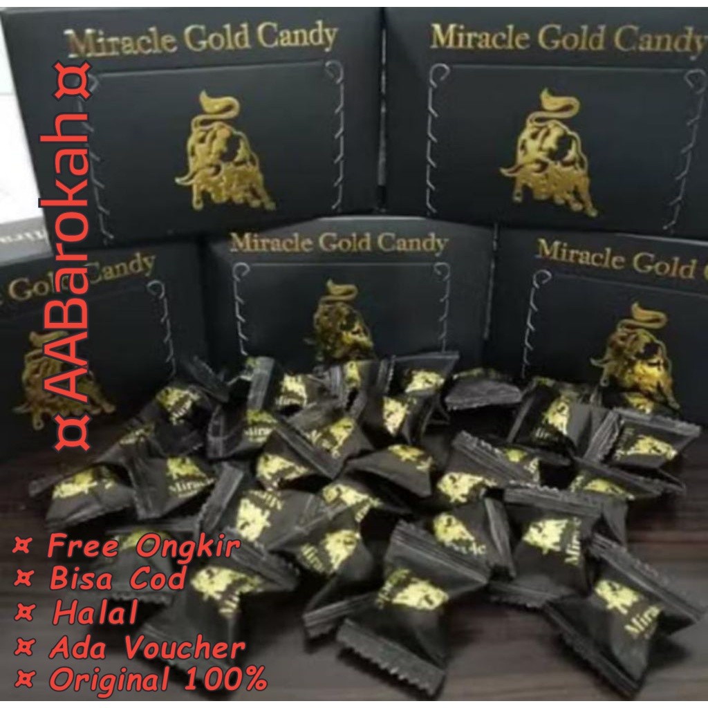 Miracle Gold Candy Permen Stamina Permen Kesehatan Miracle Candy Original Permen Miracle 1 Box 30 Pc