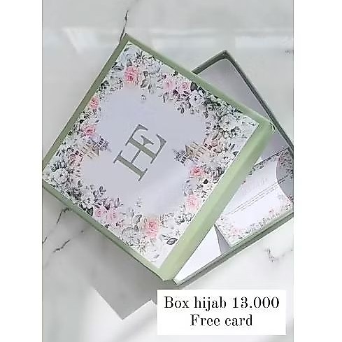 HardBox Packaging Hijab/ Box Hijab Custom/ Box kemas jilbab / Kardus Hijab / Box Kerudung Custom