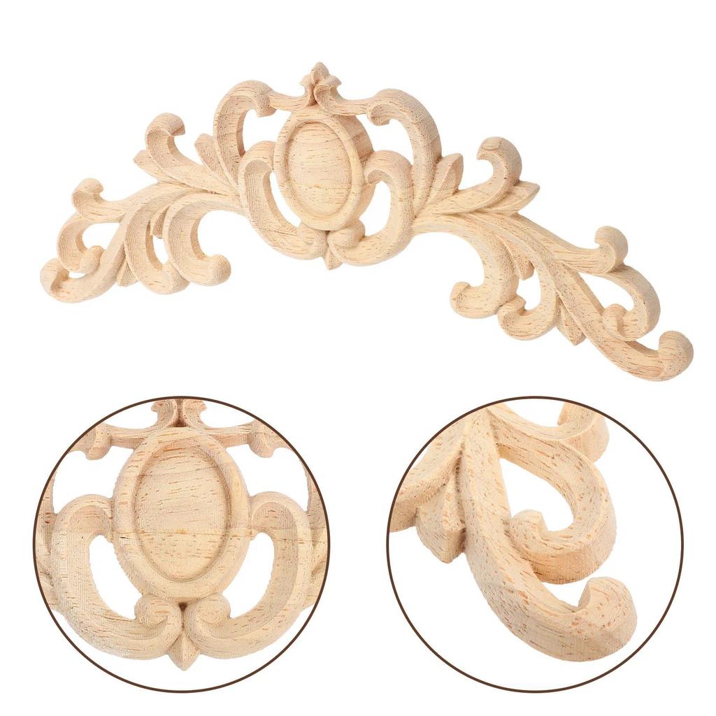 Carved Applique Wardrobe Cabinet Wood Appliques Decorative Trim Decals Furniture