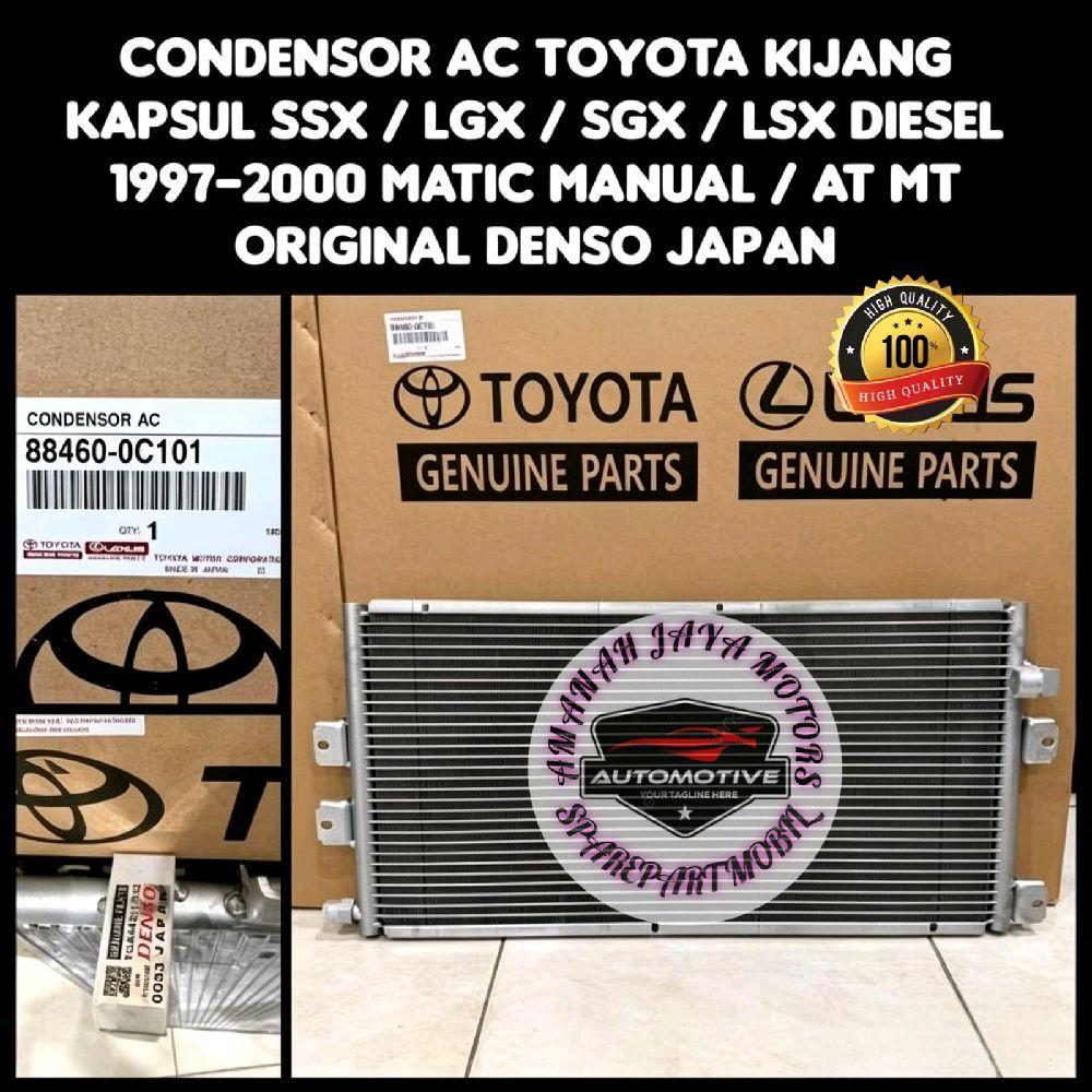 CONDENSOR AC KONDENSOR AC TOYOTA KIJANG KAPSUL LGX / SSX / SGX / LSX DIESEL TAHUN 1997-2000 ORIGINAL