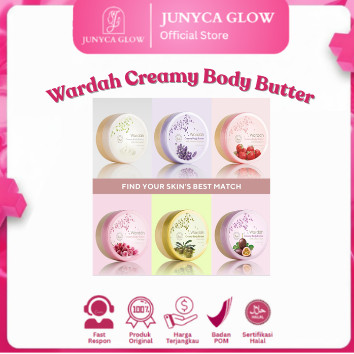 Wardah Creamy Body Butter 50ml - Passion Fruit Strawberry Milk & Pearl Lavender Olive Rose