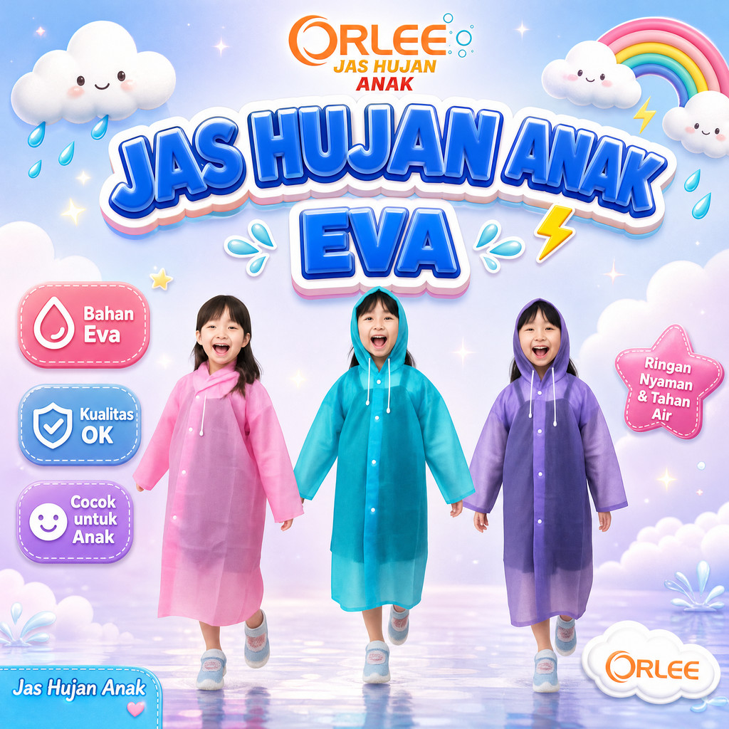 [Untuk Anak] Jas Hujan Anak - Eva | Jas Hujan Eva