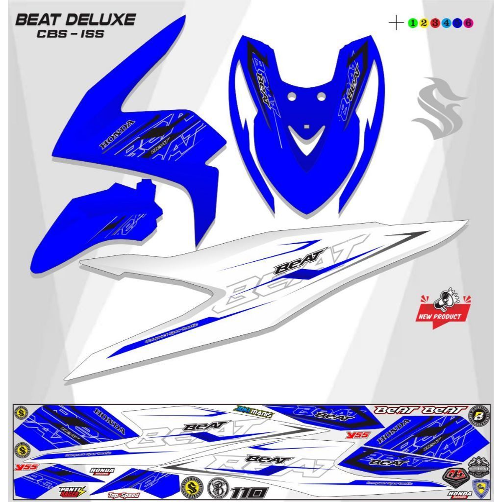 VARIASI MOTOR VARIASI STICKER BEAT DELUXE 2020 / STRIPING BEAT ISS 2021 STICKER MOTOR