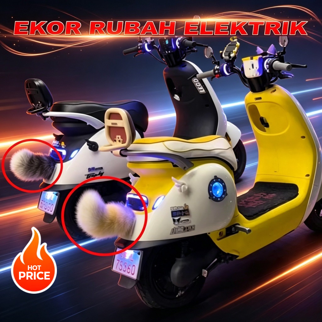 COD EKOR RUBAH GOYANG ELEKTRIK UNTUK VARIASI MOTOR EKOR KUCING COSPLAY TAIL MOTOR UNIK