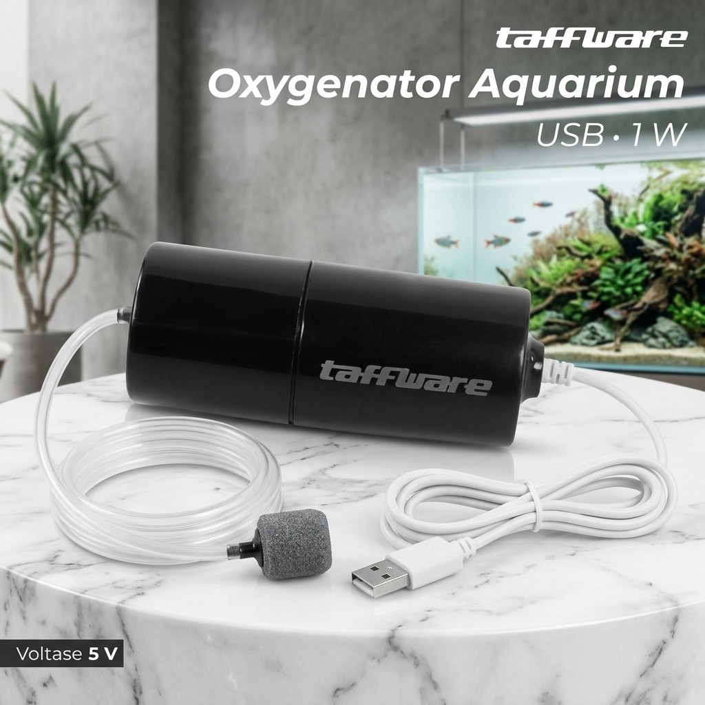 Pompa Aerator Aquarium Mini Taffware Udara Gelembung Oksigen Ikan