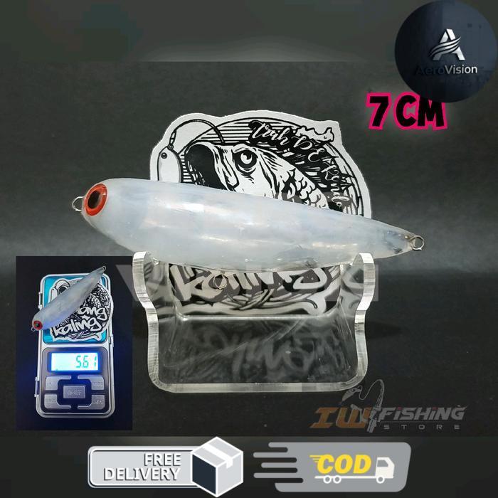 Lure WTD KOLANG-KALING top water splash bahan lem tembak ukuran 6,7,8,9 dan 10 cm umpan pancing kile