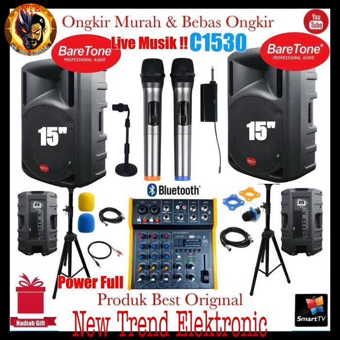 Paket Sound system Live musik karaoke 15 inch power Full Original