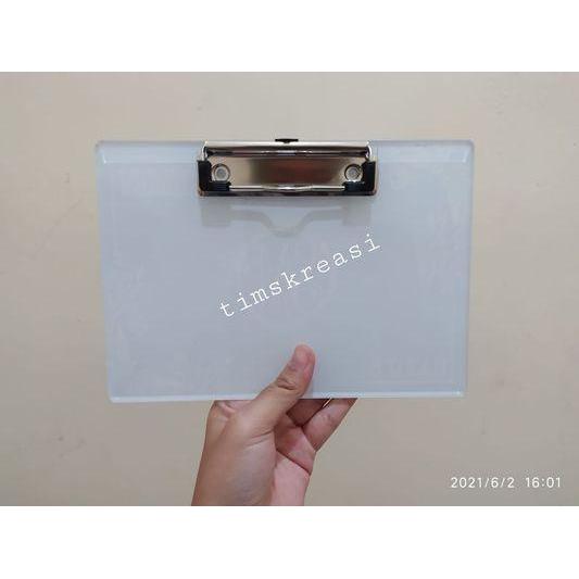Acrylic Cue Card + Penjepit Kertas - dgn penjepit