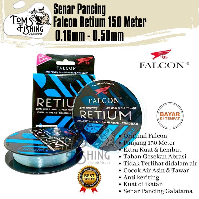 Promo Senar Pancing FALCON RETIUM 150 Meter Ice Blue  (0.16mm - 0.50mm) Galatama Galapung Murah - To