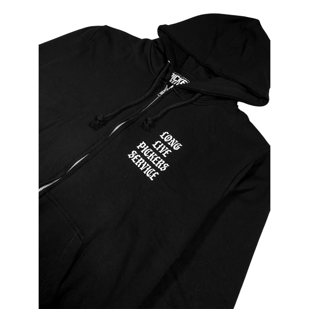 PICKERS SERVICE Long Live Zip Hoodie - Black