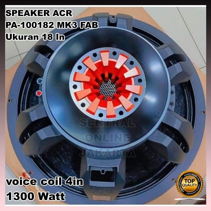 SPEAKER ACR FABULOUS 18inch PA-100182-MK3 2000Watt 18in SW FAB SUBWOOFER
