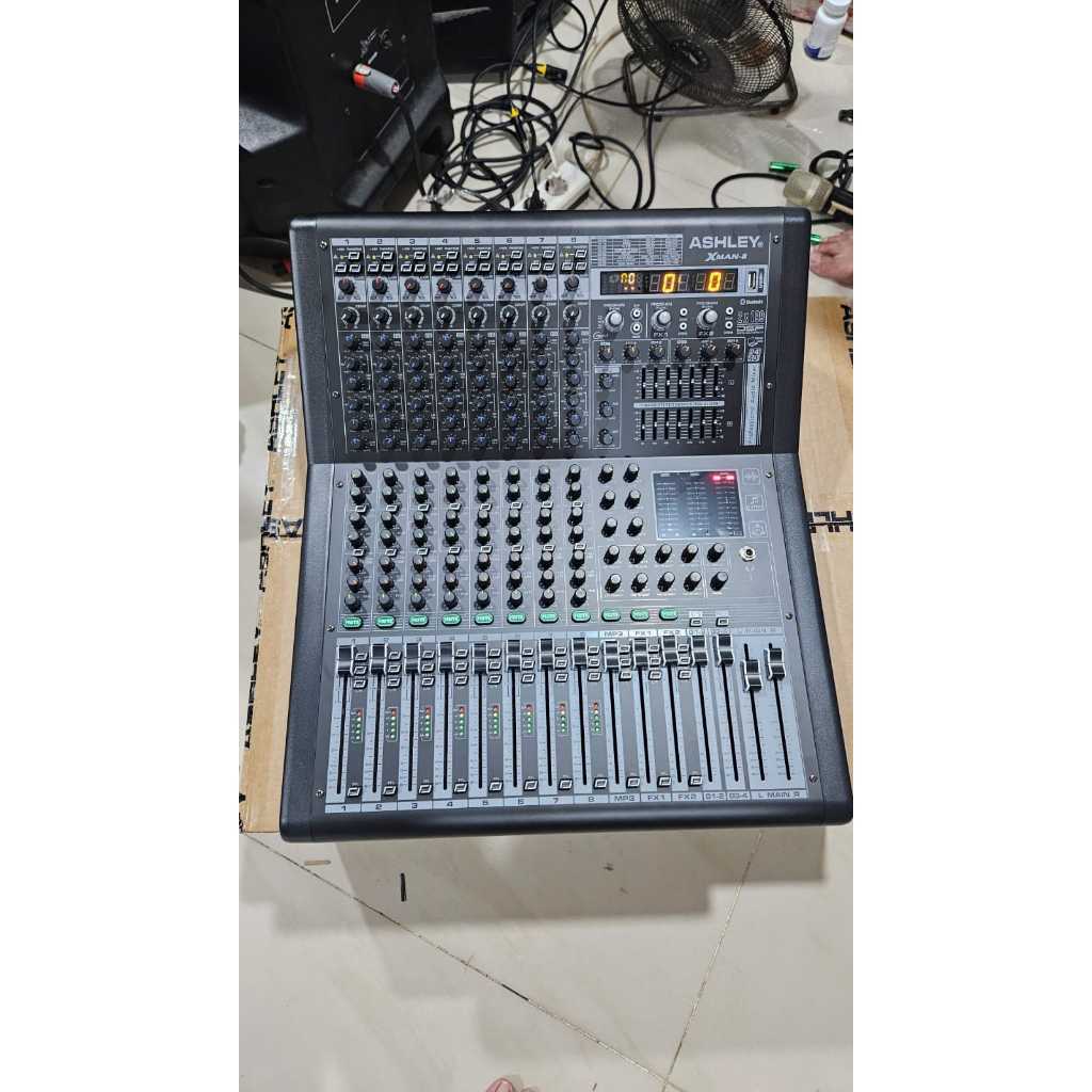 MIXER AUDIO ASHLEY XMAN8 XMAN 8 DOUBLE EFFECT MODEL BARU