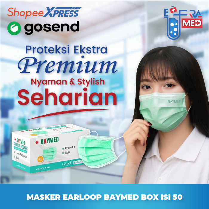 Masker Medis Baymed Masker Earloop Baymed Box Isi 50 Pcs