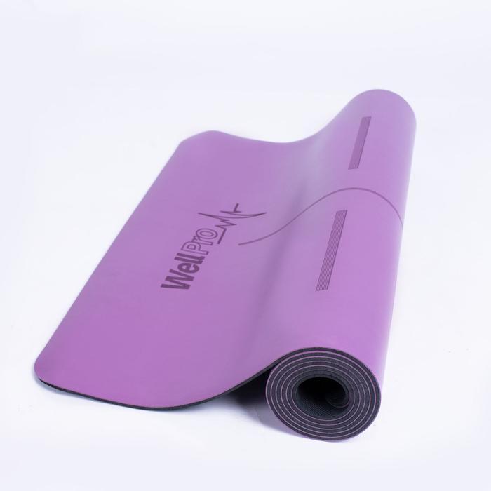 yoga mat pu rubber 5 mm. yoga mat anti slip. yoga mat premium - Ungu