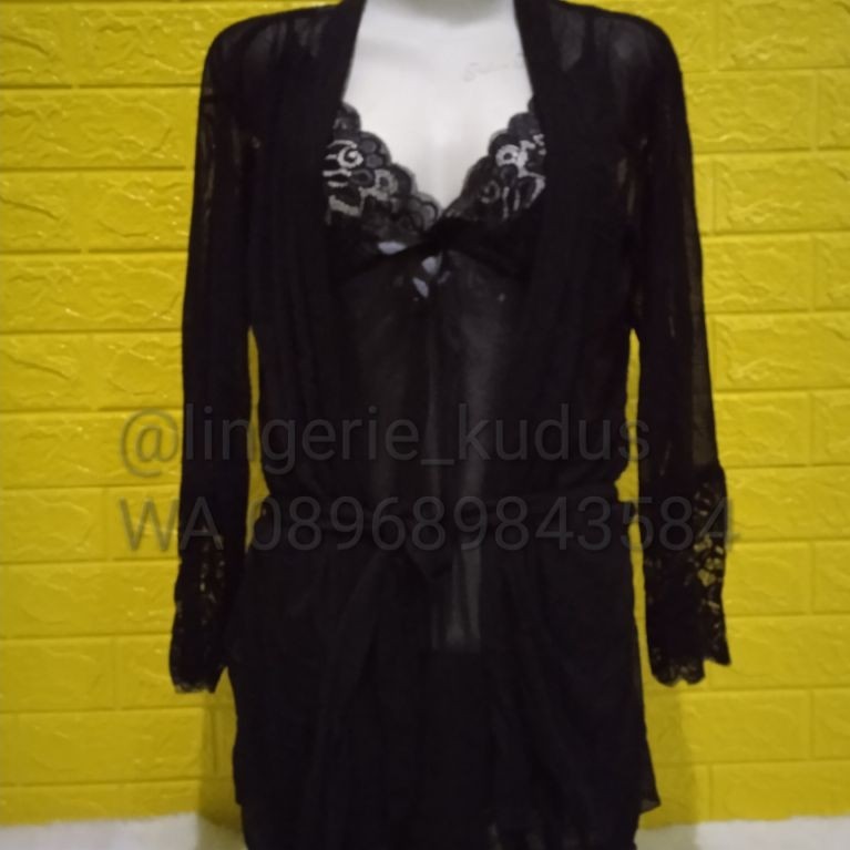 lingerie set kimono+lingerie+gstring