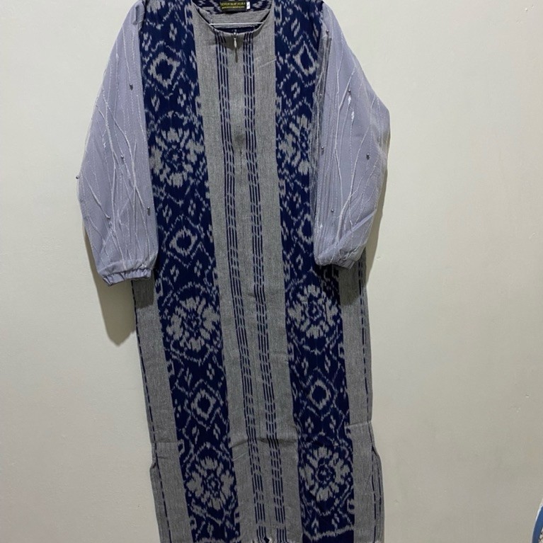 baju dress tenun preloved